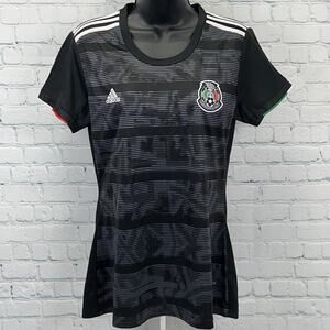 Mexico National Football Team 2019 Jersey Black Adidas Soccer Womens M Medium
